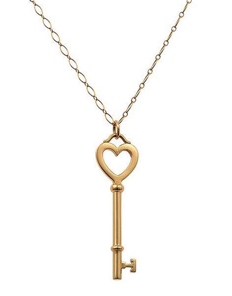 tiffany gold key necklace replica|key pendant.